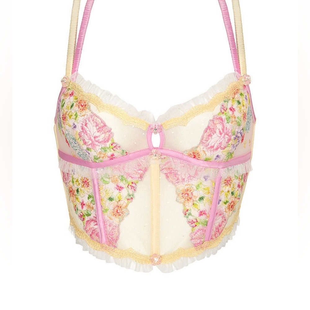 For Love & Lemons Floral Frenzy Bustier XS